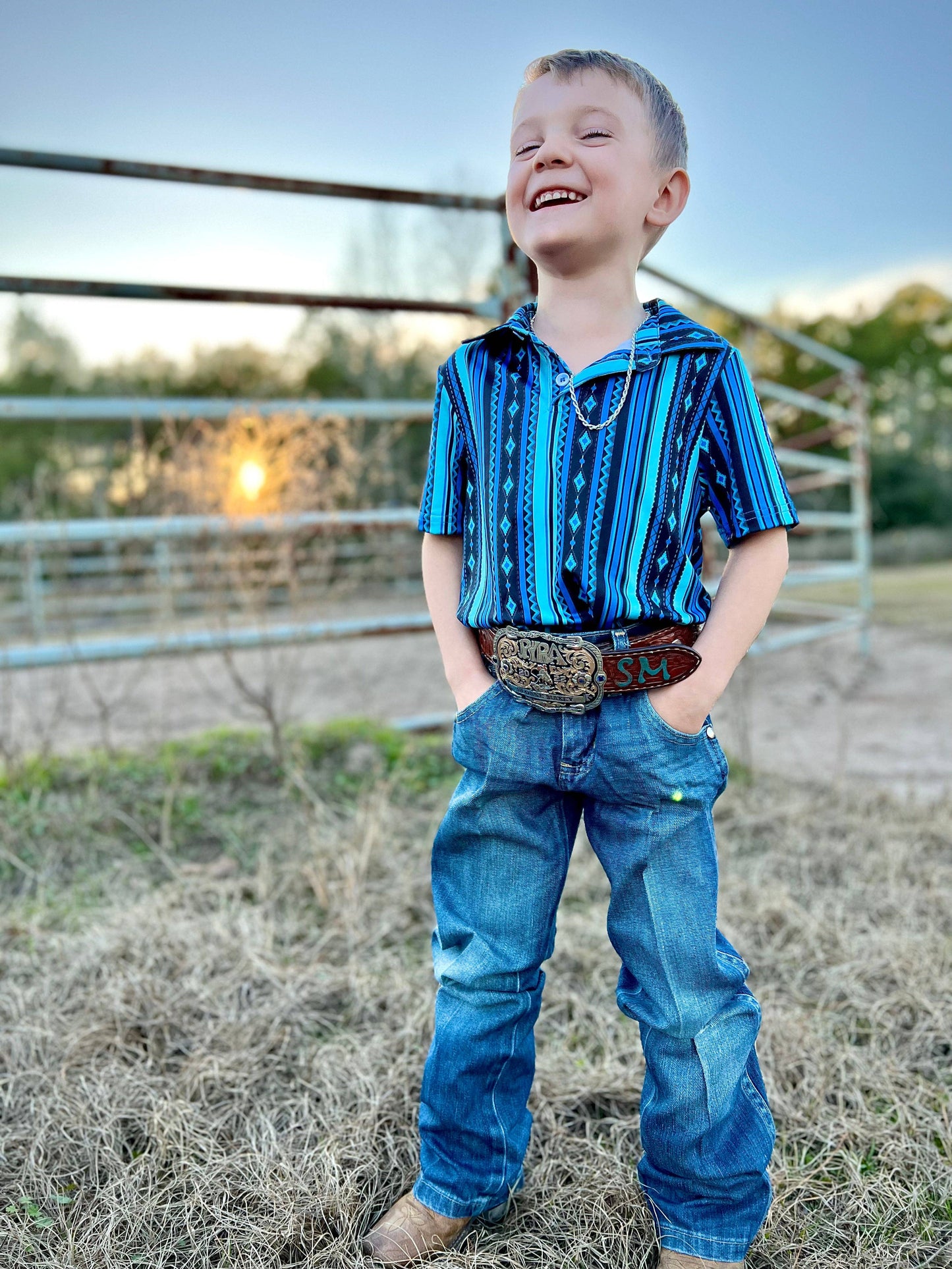 Southern Blues Polo - Youth: Youth Large