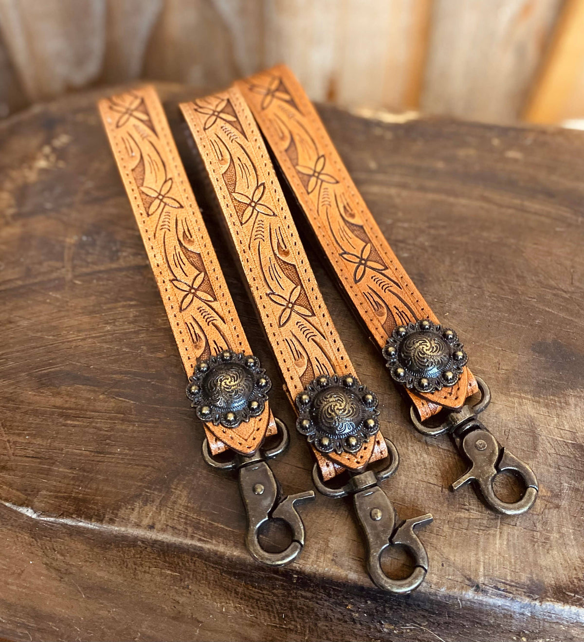Rusty Key Chain Tooled Leather Wristlet Keychain – Ky’s Rusty Spur