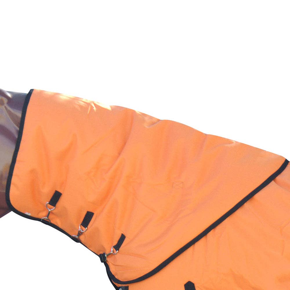 Hilason 600D Winter Waterproof Poly Turnout Horse Hood Neck Cover: Pink Black / Large