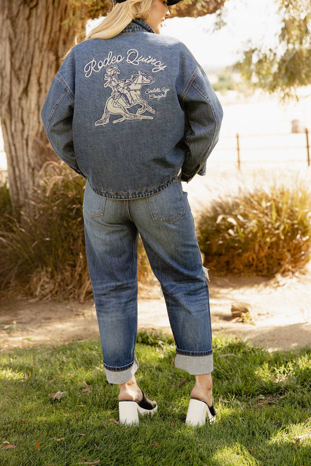 Saddle Up Cowgirl Denim Jacket: M/L