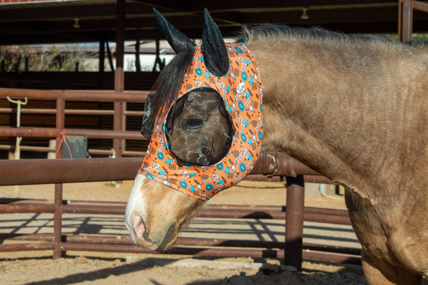 Lycra Fly Mask: Vegas Rodeo / Horse