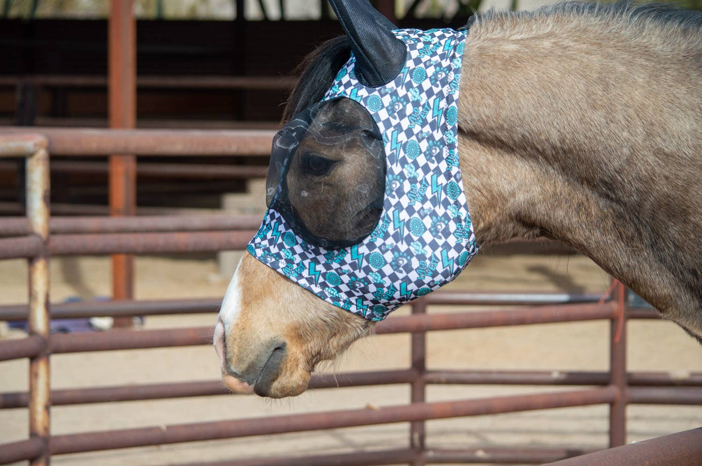 Lycra Fly Mask: Vegas Rodeo / Horse