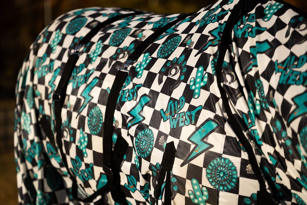 Turquoise Glass Fly Sheet : 72"