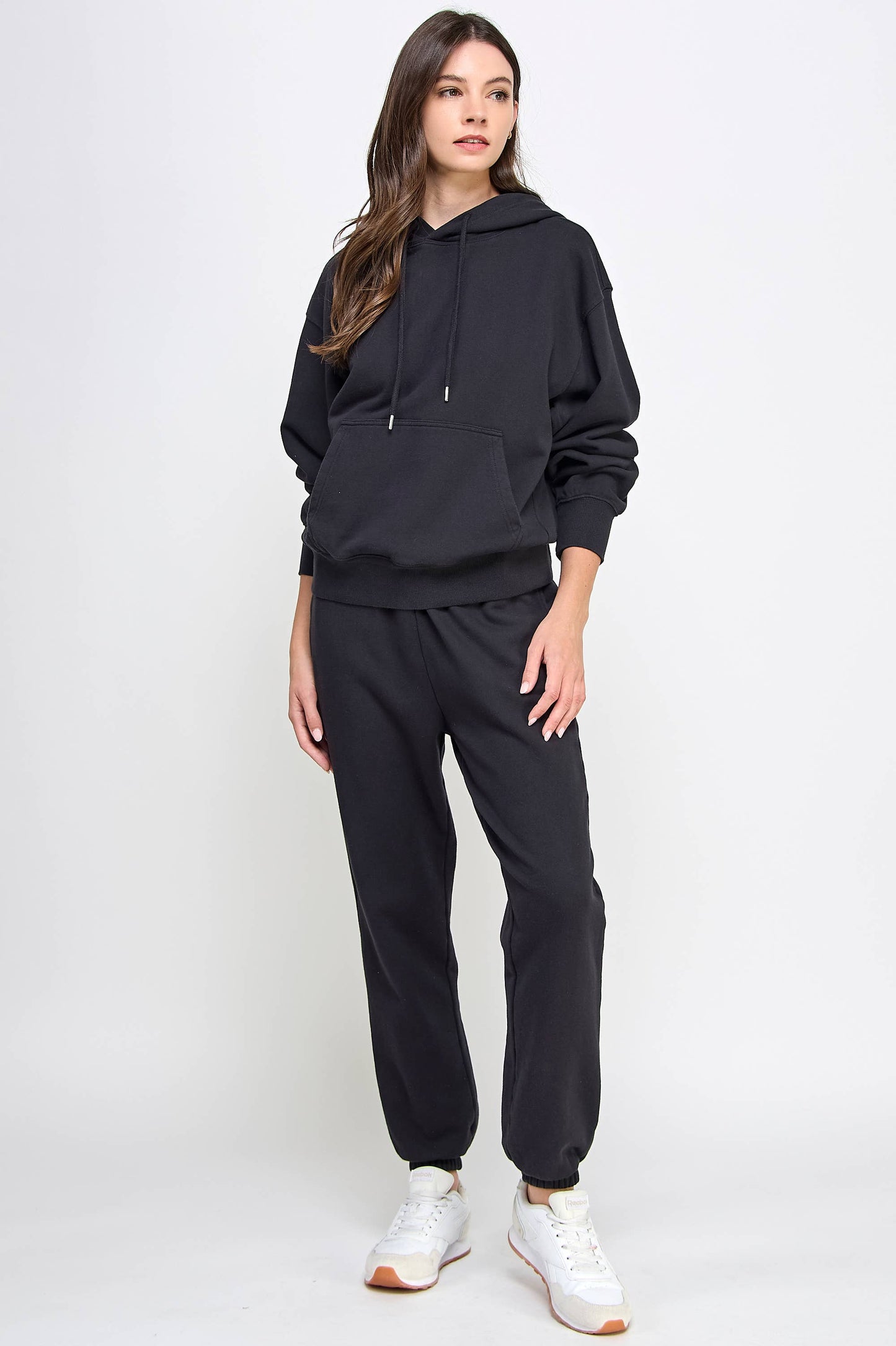 P9005T EVERYDAY SOFT FRENCH TERRY PULL-OVER HOODIE: Black / MEDIUM