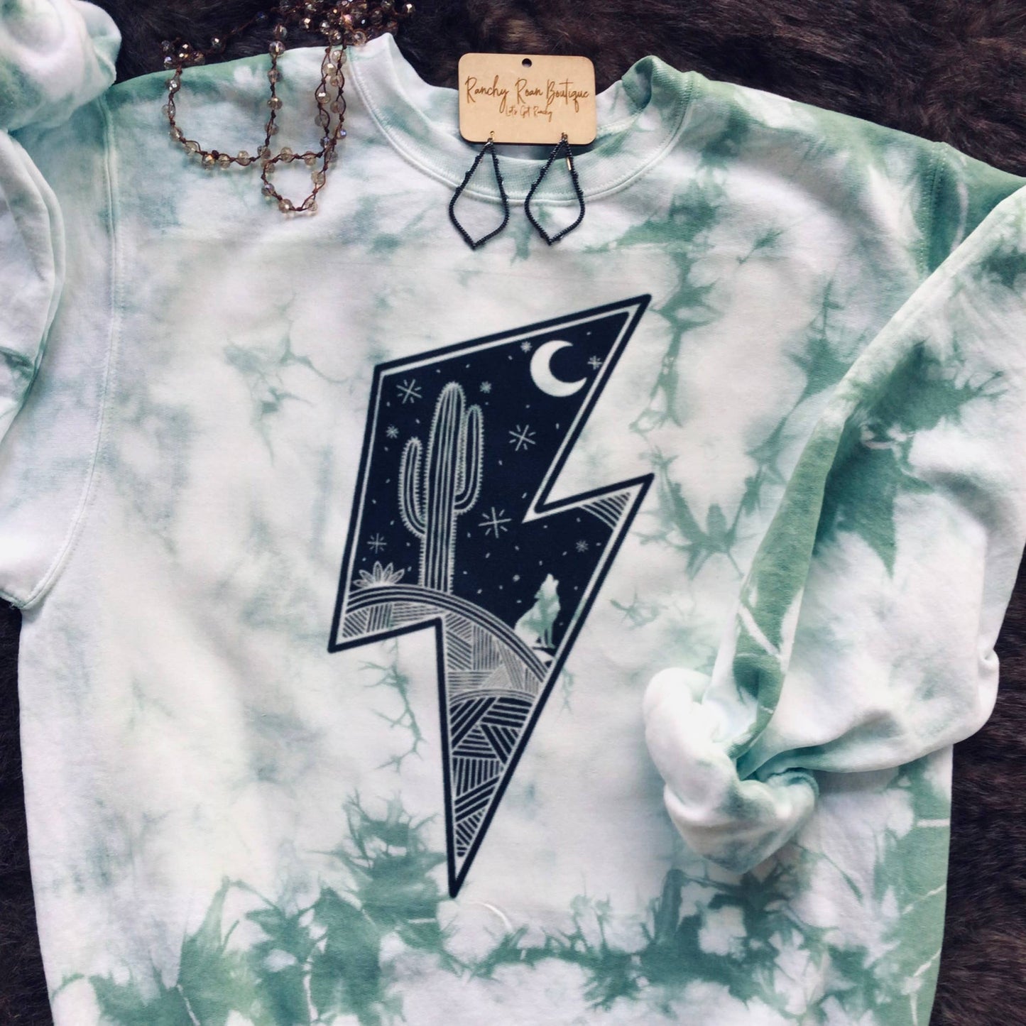 Desert Lightening Bolt  Sweatshirt: M