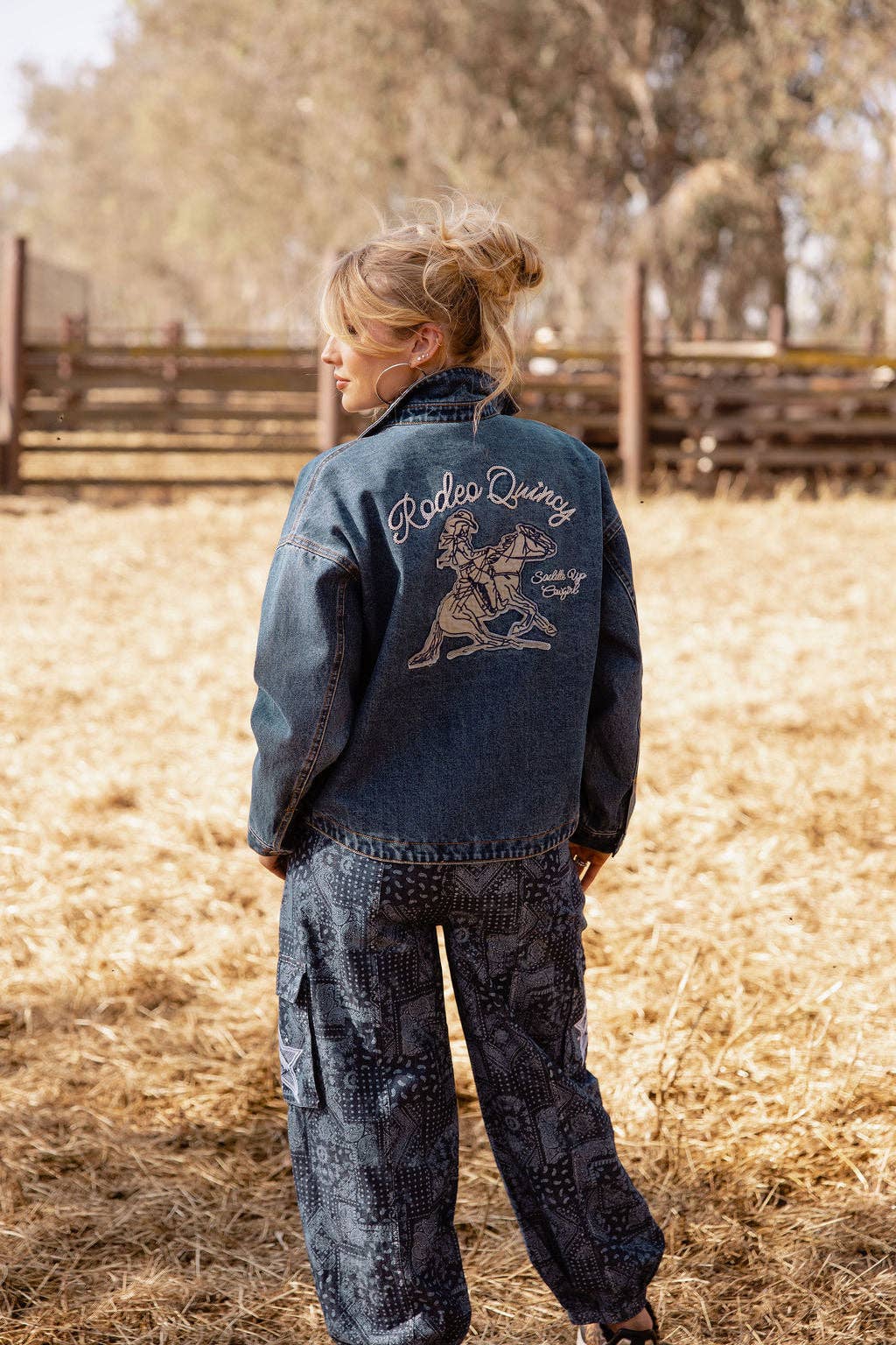 Saddle Up Cowgirl Denim Jacket: M/L