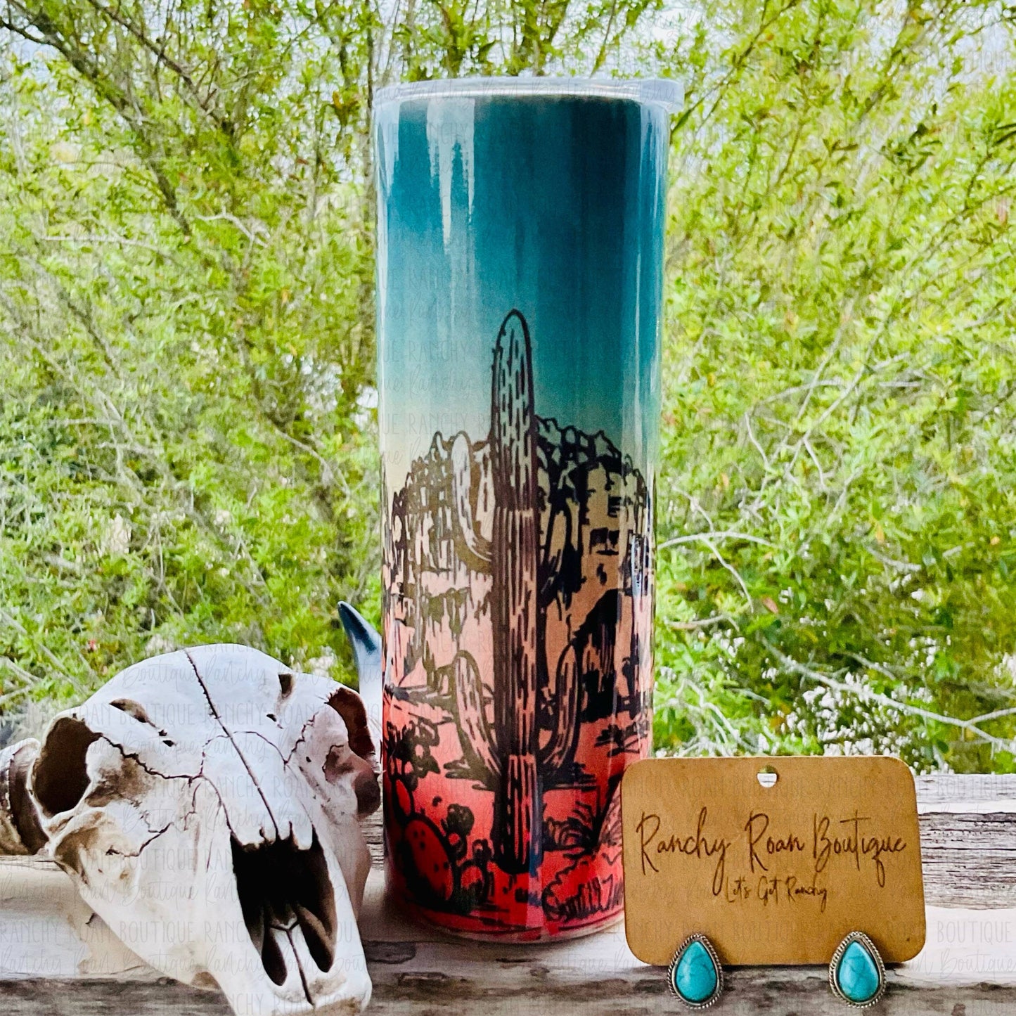 Desert Sunset Boho Western Skinny Tumbler: Regular