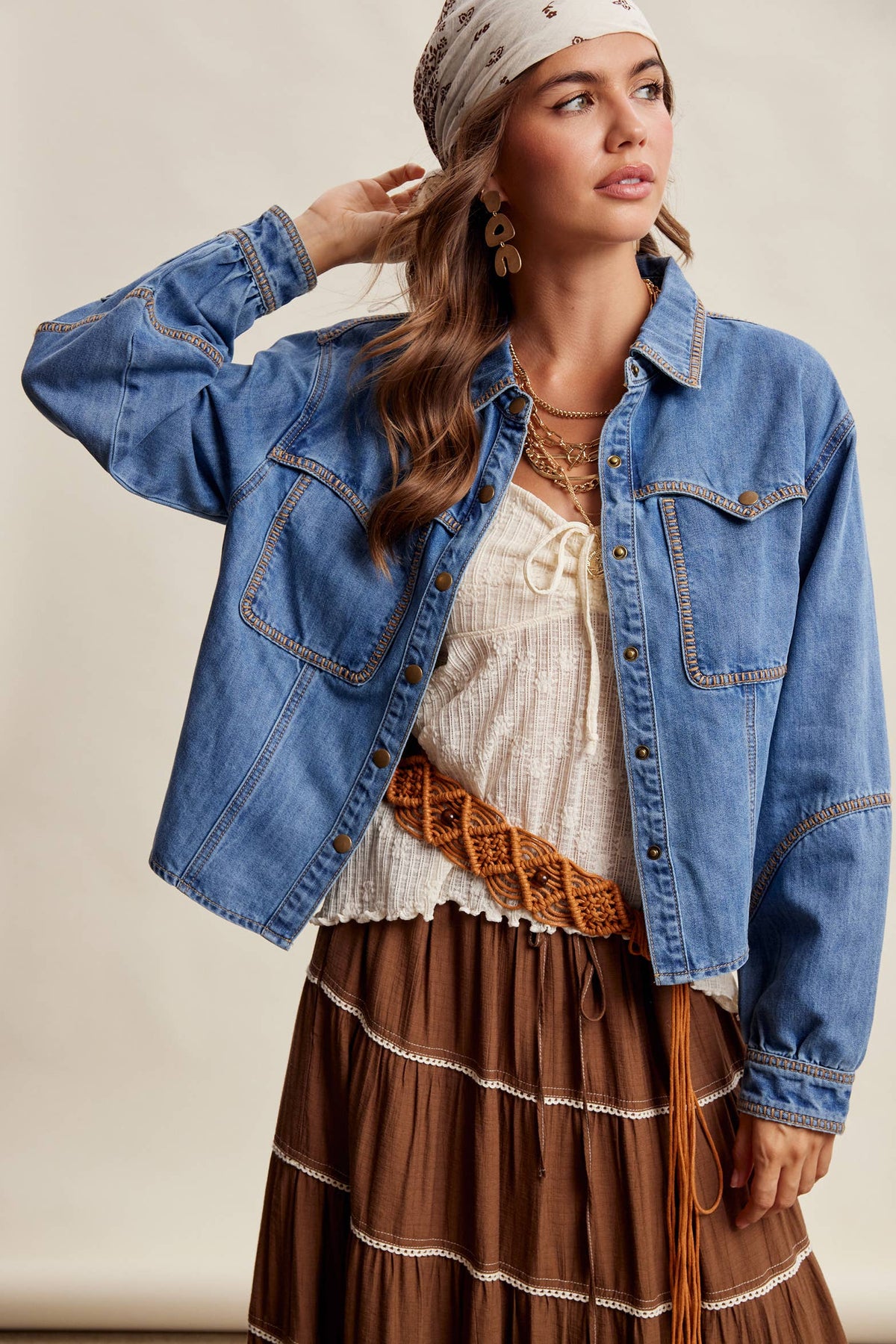 Western Stitch Denim Shirt LJ0281: Washed Cobalt / Contemporary / M