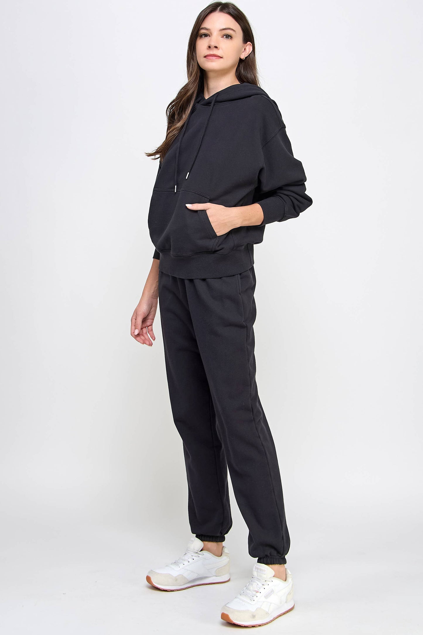 P9005T EVERYDAY SOFT FRENCH TERRY PULL-OVER HOODIE: Black / LARGE