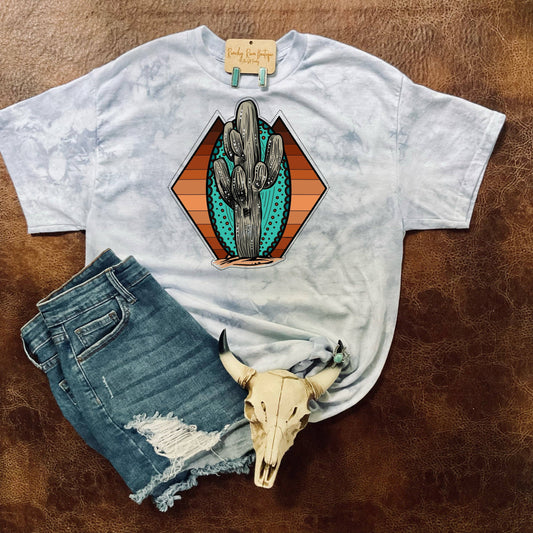 Cactus Sunset Western Tee: M
